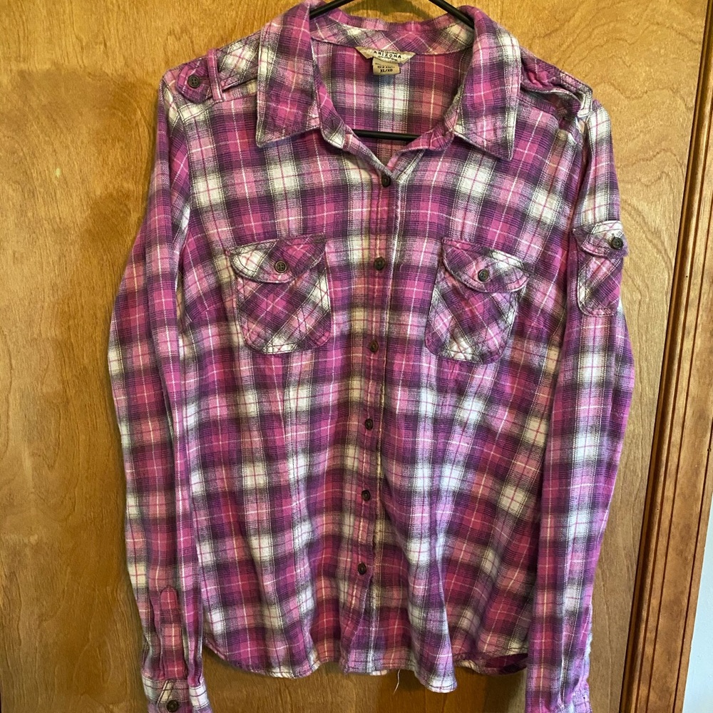 Plaid Flannel Button-Down Shirt